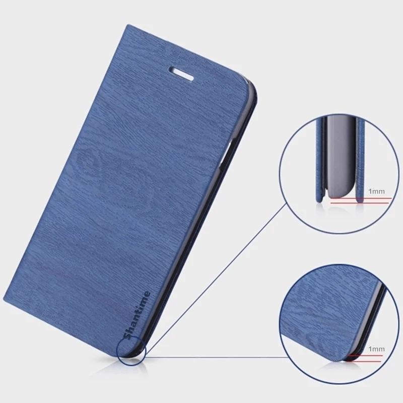Чехол-книжка с текстурой под дерево для Vivo X23 деловой Чехол-бумажник Мягкая