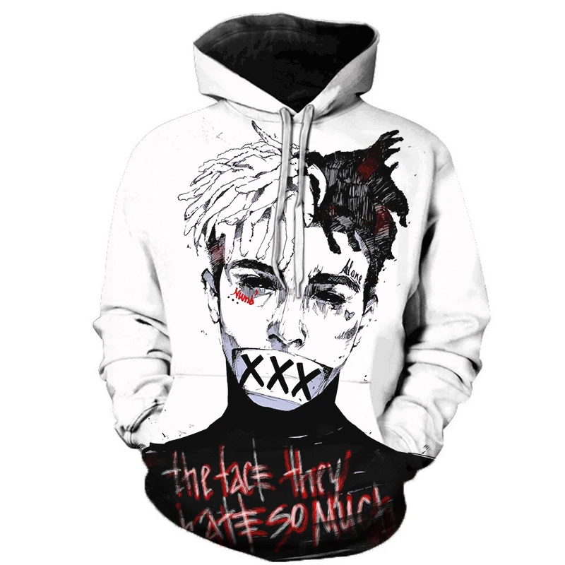 Xxxtentacion Hoodies Style Men Fashion Rapper Lil Peep 3d Print Pattern Sweatshirts Long Sleeve Hip Hop Pullover Plus Size
Xxxtentacion Hoodies Style Men Fashion Rapper Lil Peep 3d Print Pattern Sweatshirts Long Sleeve Hip Hop Pullover Plus Size