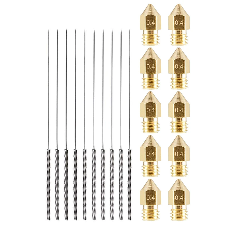 Brass Nozzles 3D Printer Accessories M6 Out Thread Mk8 Pointed Brass Nozzle Surface Lettering Printing Accessories
Brass Nozzles 3D Printer Accessories M6 Out Thread Mk8 Pointed Brass Nozzle Surface Lettering Printing Accessories