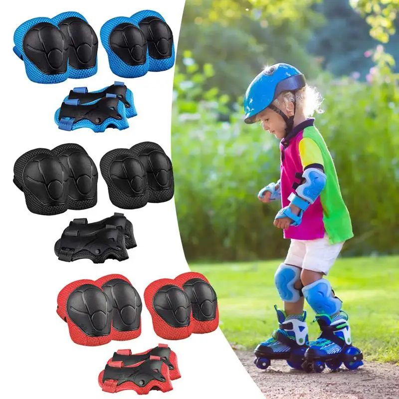 6Pcs Protective Gear Set Knee Pads Elbow Pads Wrist Guards Adjustable Protective Gear Set Skateboarding Skating Cycling Knee Pad
6Pcs Protective Gear Set Knee Pads Elbow Pads Wrist Guards Adjustable Protective Gear Set Skateboarding Skating Cycling Knee Pad