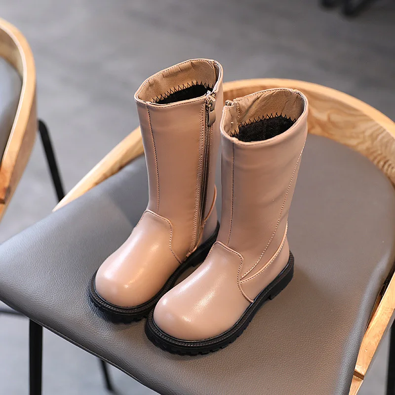Girls Casual Boots Winter Female Children High-Top Leather Boots Warm Plush Outdoor Waterproof Windproof Kids Martin Boots
Girls Casual Boots Winter Female Children High-Top Leather Boots Warm Plush Outdoor Waterproof Windproof Kids Martin Boots