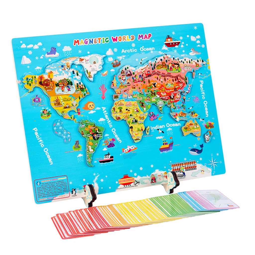 Geography Puzzles Development Educational Fun World Map Building Block Toy
Geography Puzzles Development Educational Fun World Map Building Block Toy
