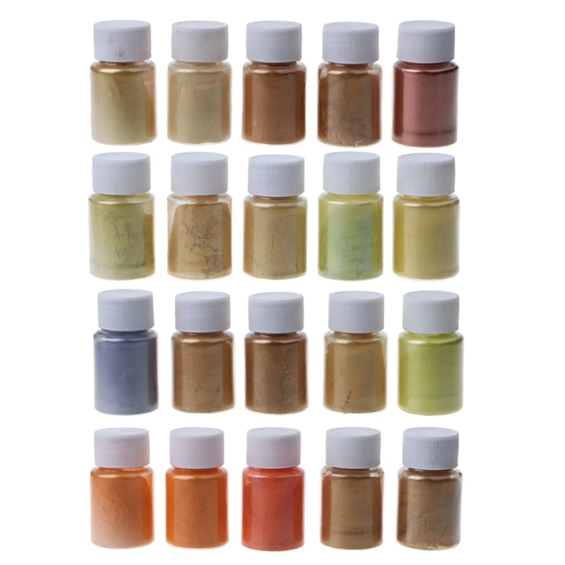20 Colors Cosmetic Grade Pearlescent Natural Mica Mineral Powder Epoxy Resin Dye Pearl Pigment DIY Jewelry Crafts Making Accesso
20 Colors Cosmetic Grade Pearlescent Natural Mica Mineral Powder Epoxy Resin Dye Pearl Pigment DIY Jewelry Crafts Making Accesso