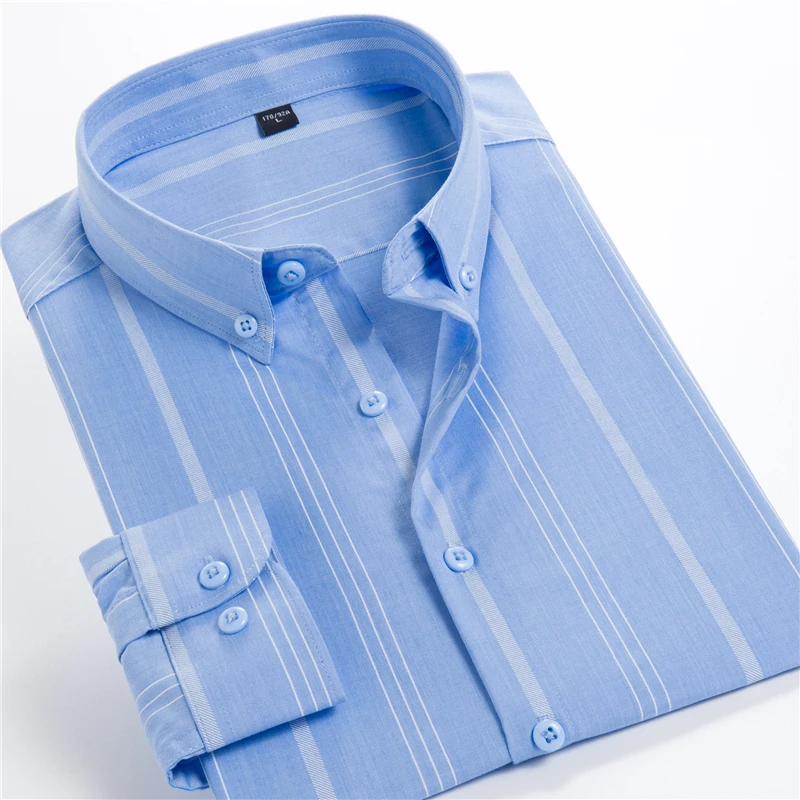 Oversized Men Dress Shirt 2021 New Men's Regular-Fit Fashion Striped Long-Sleeve Shirt Business Fat Loose Male Shirts
Oversized Men Dress Shirt 2021 New Men's Regular-Fit Fashion Striped Long-Sleeve Shirt Business Fat Loose Male Shirts