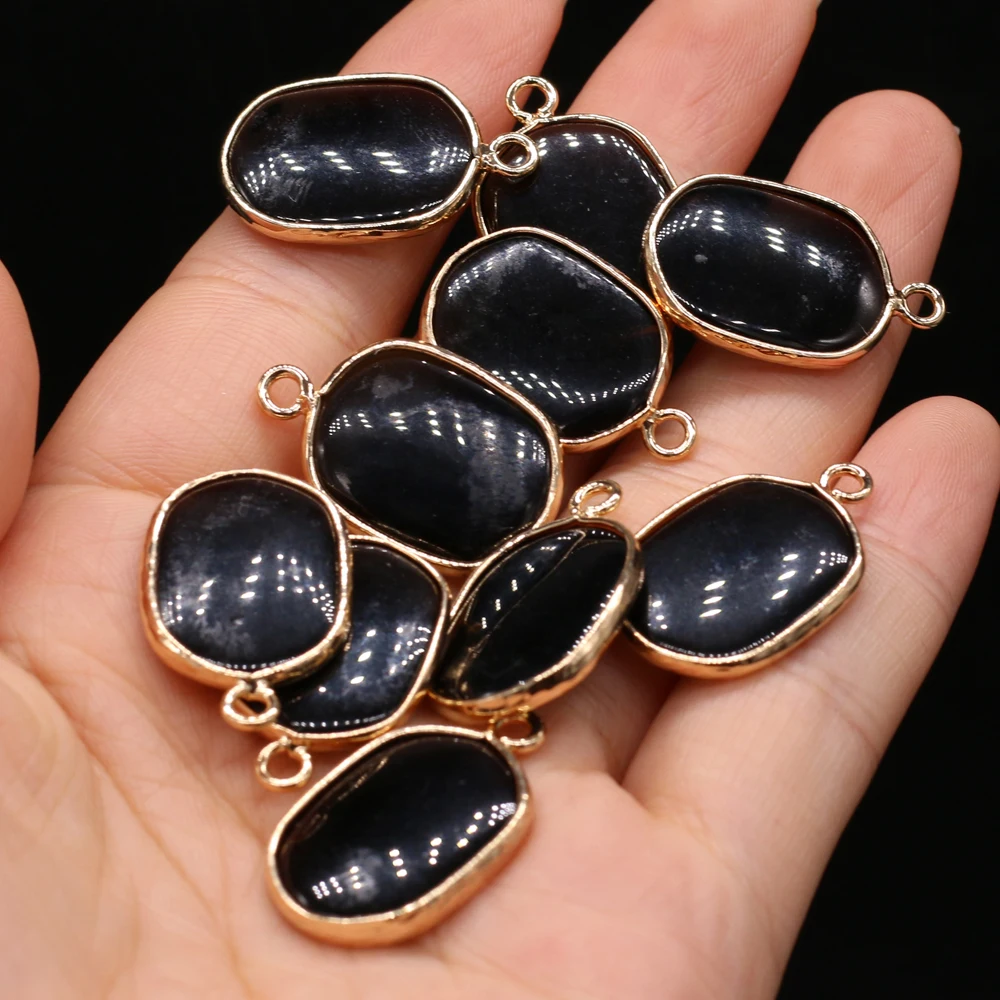 Natural Stone Agates Pendants Oval Gold plated Crystal for Fashion Jewelry Making Diy Women Necklace Earring Gifts
Natural Stone Agates Pendants Oval Gold plated Crystal for Fashion Jewelry Making Diy Women Necklace Earring Gifts