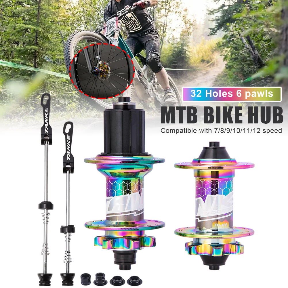 MTB 6 Pawls Disc Brake Bicycle Hub Bearing 6 Pawls Mountain Bike 32 Holes Thru Axle Quick Release Wheel 142 148mm
MTB 6 Pawls Disc Brake Bicycle Hub Bearing 6 Pawls Mountain Bike 32 Holes Thru Axle Quick Release Wheel 142 148mm