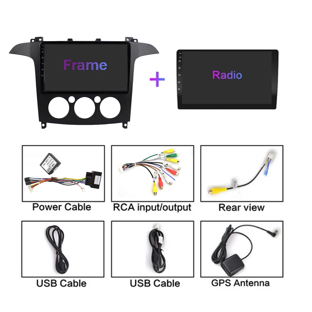 2GRAM+32GROM For S-Max S Max 2007 2008 2Din Android 10.0 Car Radio Multimedia Video Player 4G NET BT FM WiFi Carplay Mirror Link
2GRAM+32GROM For S-Max S Max 2007 2008 2Din Android 10.0 Car Radio Multimedia Video Player 4G NET BT FM WiFi Carplay Mirror Link