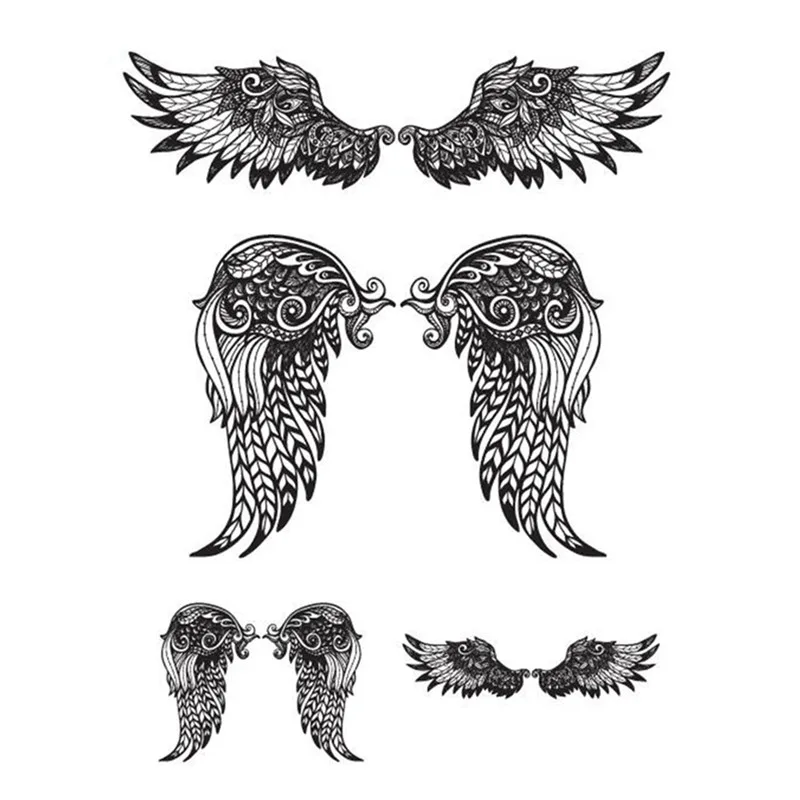 Большая Временная тату наклейка с крыльями ангела водостойкая для женщин