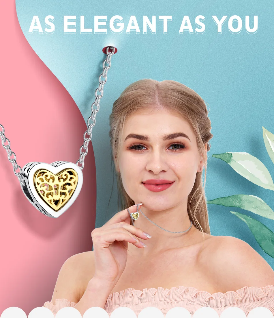 5PCS Wholesale 925 Sterling Sliver Fine Bead Gold Color Heart Shape Charm Fit For Women Original Bracelet & Necklace DIY Jewelry
5PCS Wholesale 925 Sterling Sliver Fine Bead Gold Color Heart Shape Charm Fit For Women Original Bracelet & Necklace DIY Jewelry