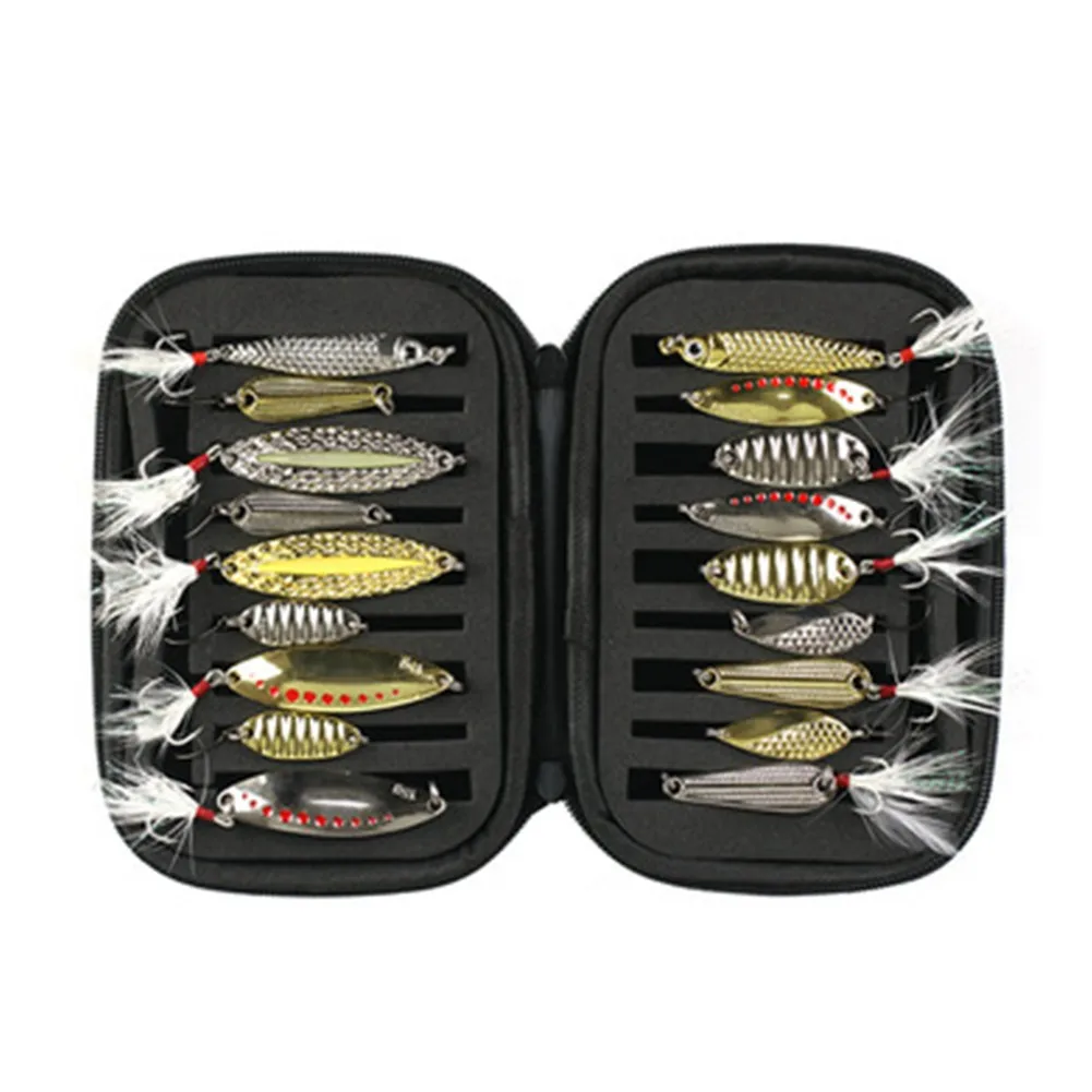 18pcs Fishing Spinner Spoons Lures Metal Fishing Baits Set With Storage Bag Case Portable Outdoor Fishing Multi-function Tool
18pcs Fishing Spinner Spoons Lures Metal Fishing Baits Set With Storage Bag Case Portable Outdoor Fishing Multi-function Tool