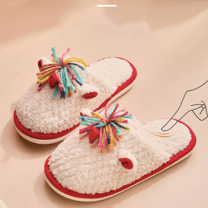 2021 new unicorn cotton slippers Autumn winter couples home cute platform fur slippers Indoor non-slip soft comfortable slippers
2021 new unicorn cotton slippers Autumn winter couples home cute platform fur slippers Indoor non-slip soft comfortable slippers