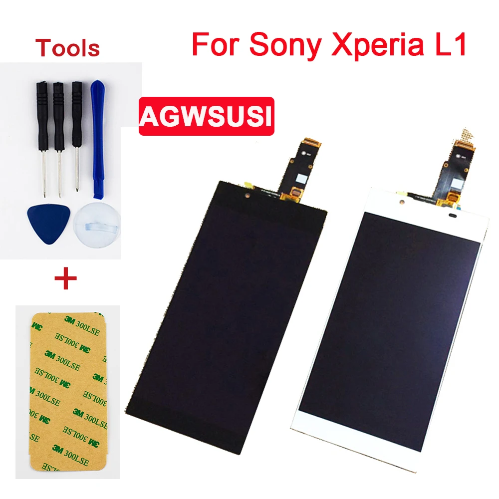 100% Протестировано для Sony Xperia L1 G3312 G3313 сенсорный экран дигитайзер Сенсорное