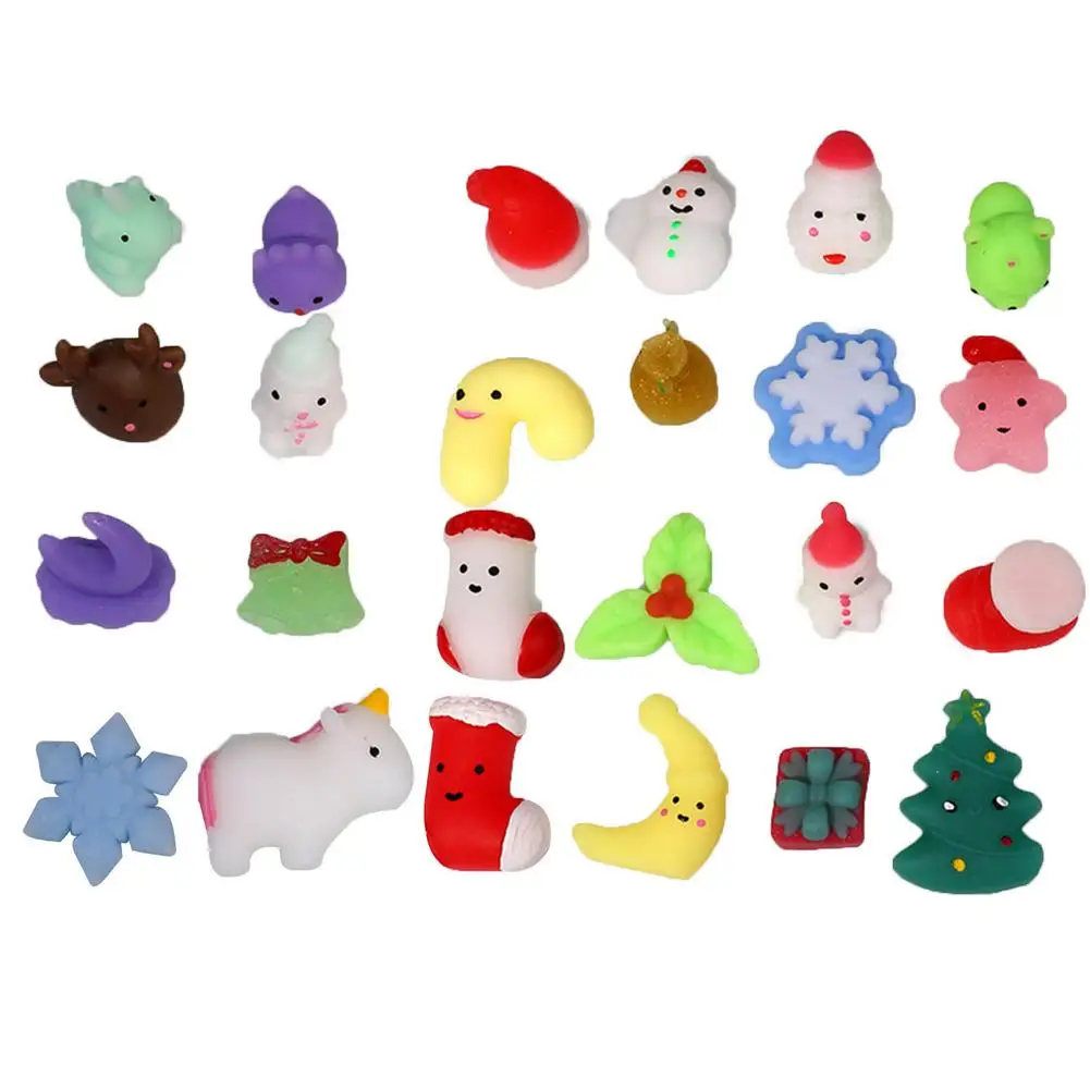 24PCS Chirstmas Mochi Squishy Toy Soft Rising Abreact Sticky Squeeze Stress Relief Toy For Kids Adult Chirstmas New Year Gift 
24PCS Chirstmas Mochi Squishy Toy Soft Rising Abreact Sticky Squeeze Stress Relief Toy For Kids Adult Chirstmas New Year Gift