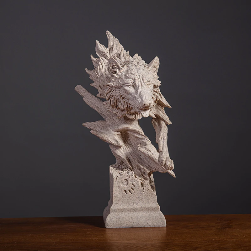 New Creative Abstract Imitation Tree Root Wolf Sculpture Resin Craft Gift Living Room Art Ornaments Home Decoration Accessories
New Creative Abstract Imitation Tree Root Wolf Sculpture Resin Craft Gift Living Room Art Ornaments Home Decoration Accessories