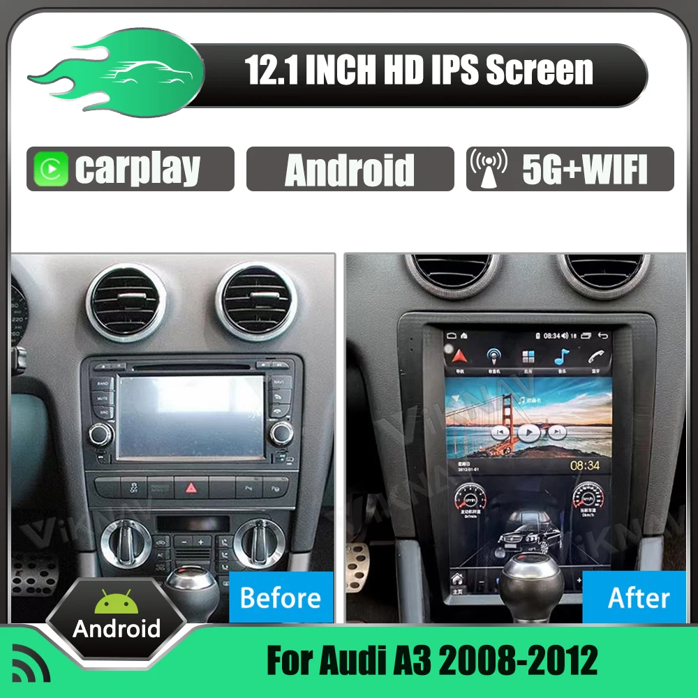 Автомобильный радиоприемник 12,1 дюймов Android 128G для Audi A3 2008-2012, сенсорный экран, мультимедийный DVD-плеер, GPS-навигация, автомобильный стерео приемник
Автомобильный радиоприемник 12,1 дюймов Android 128G для Audi A3 2008-2012, сенсорный экран, мультимедийный DVD-плеер, GPS-навигация, автомобильный стерео приемник