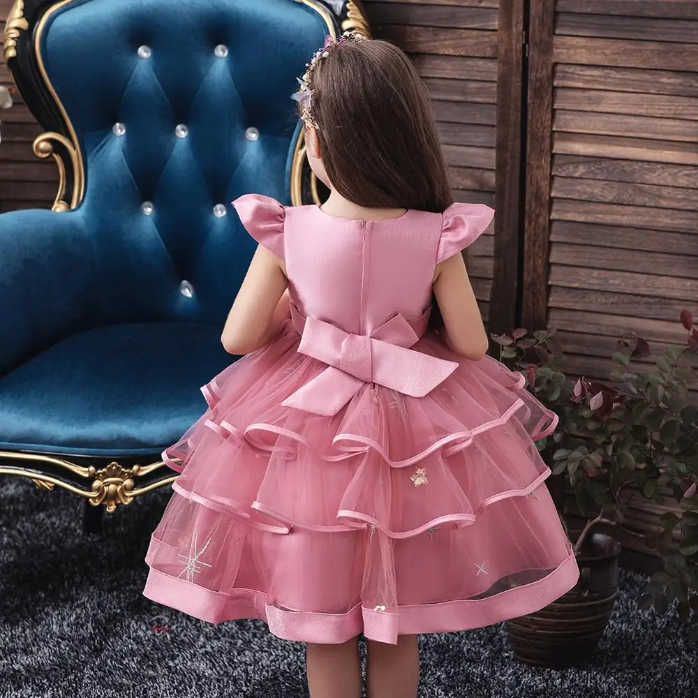 Платье-пачка с цветочным принтом для девочек детское праздничное свадебное