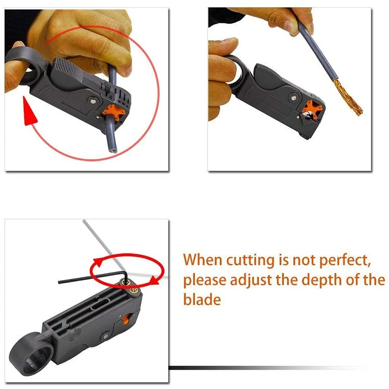 Rotary Coaxial Cable Stripper Cutter Tool Coaxial RF Connector Crimping Tool with Male BNC Plug Crimp Connector Kits
Rotary Coaxial Cable Stripper Cutter Tool Coaxial RF Connector Crimping Tool with Male BNC Plug Crimp Connector Kits