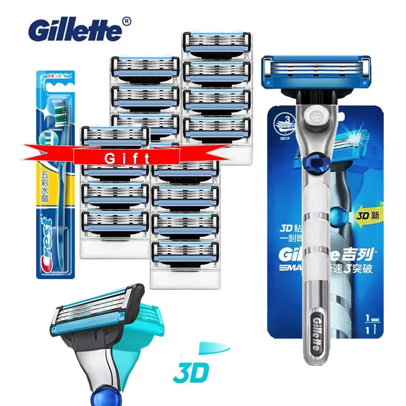 Gillette Mach 3 Turbo 3D Razors Blade for Men Machine for Shaving Blade Shaver Cassettes For Beard Replacebale Blade Get Gift
Gillette Mach 3 Turbo 3D Razors Blade for Men Machine for Shaving Blade Shaver Cassettes For Beard Replacebale Blade Get Gift