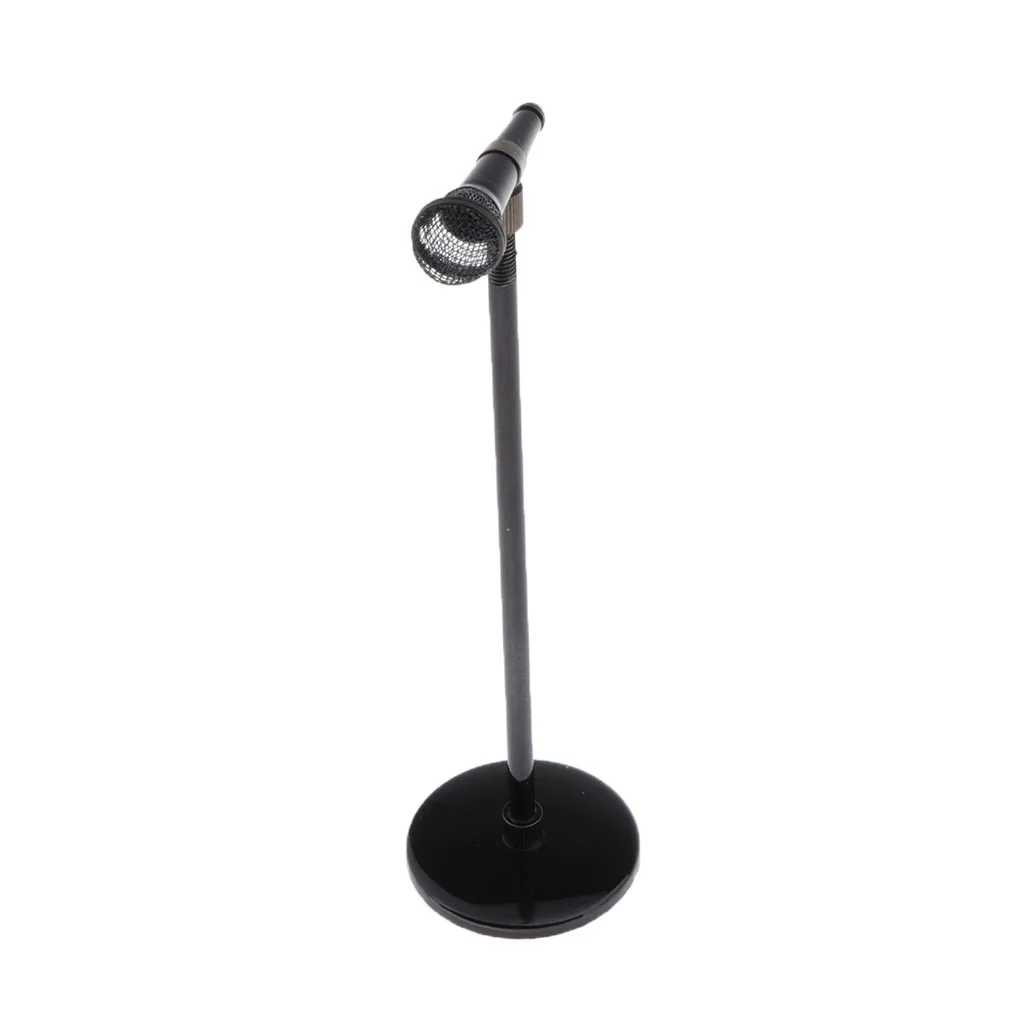 1/12 Dollhouse Miniature Microphone Model with Stand Simulated Musical Instruments Home Desk Decoration
1/12 Dollhouse Miniature Microphone Model with Stand Simulated Musical Instruments Home Desk Decoration