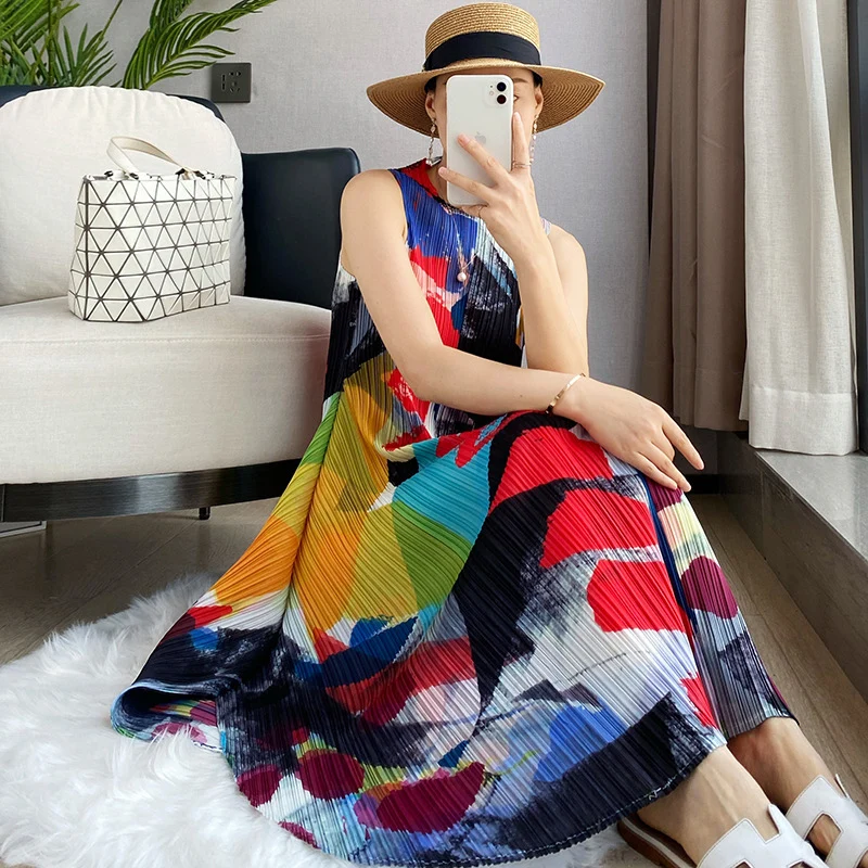2021 Summer New Style Pleated Print Big Swing Skirt Vest Skirt Fashion Casual Loose Pleated Mid-length Skirt Pleated Skirt
2021 Summer New Style Pleated Print Big Swing Skirt Vest Skirt Fashion Casual Loose Pleated Mid-length Skirt Pleated Skirt