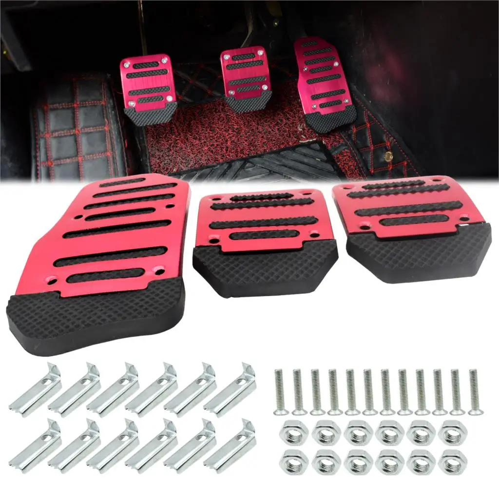 3pcs Non-slip Auto Gas Foot Brake Pad Clutch Cover Red Accelerator Pedal Aluminum Manual Transmission Anti-slip Car Treadle Part
3pcs Non-slip Auto Gas Foot Brake Pad Clutch Cover Red Accelerator Pedal Aluminum Manual Transmission Anti-slip Car Treadle Part