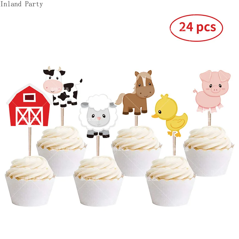 24pcs/lot Farm Animal Toppers Picks Cupcake Topper Baby Shower Supplies Child Kids Birthday Party Cake Baking Party Decoration
24pcs/lot Farm Animal Toppers Picks Cupcake Topper Baby Shower Supplies Child Kids Birthday Party Cake Baking Party Decoration