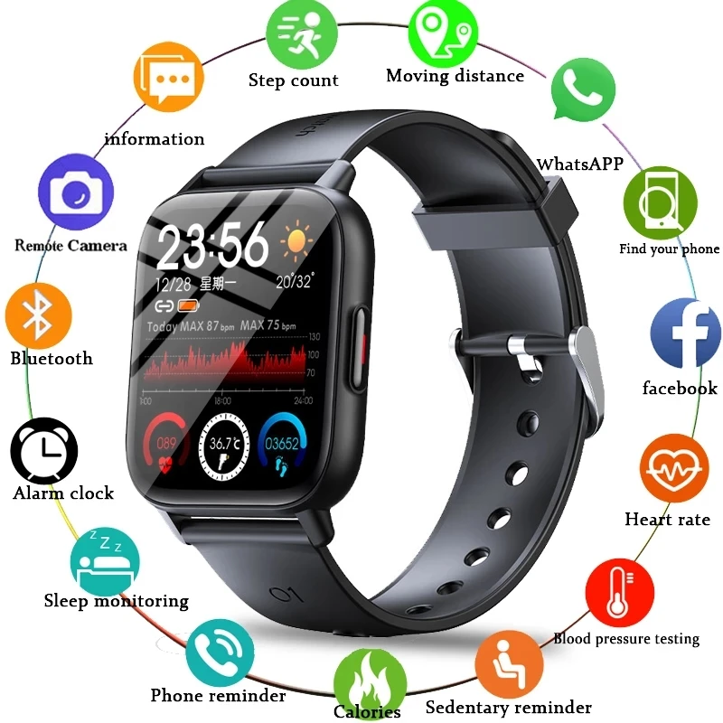 GEJIAN Smart Watch Men 1.69 inch Touch Screen Body Temperature IP67 Waterproof Fitness Tracker Smartwatch Women For Android Ios
GEJIAN Smart Watch Men 1.69 inch Touch Screen Body Temperature IP67 Waterproof Fitness Tracker Smartwatch Women For Android Ios