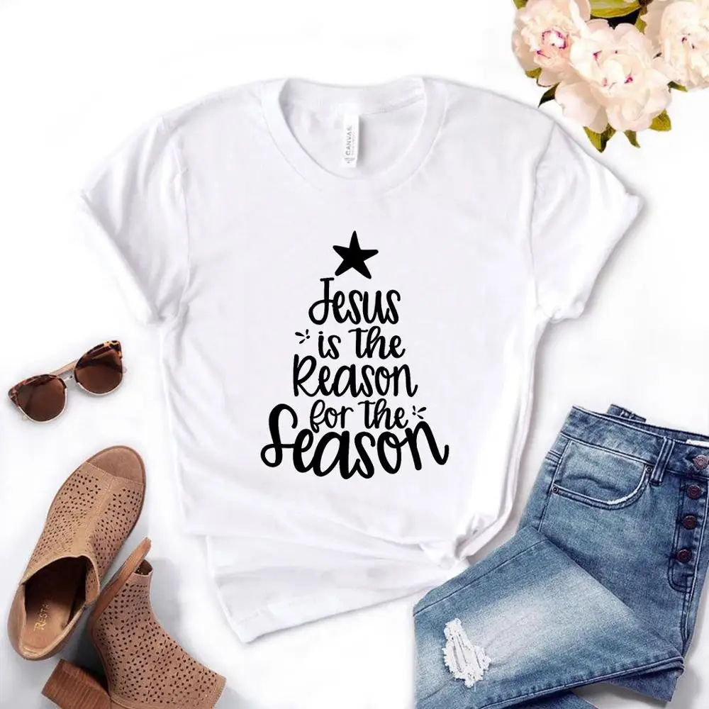 Women T Shirt Jesus Is The Reason for The Season Christmas Print Tshirt Women Short Sleeve O Neck Loose T-shirt Ladies Tee Shirt
Women T Shirt Jesus Is The Reason for The Season Christmas Print Tshirt Women Short Sleeve O Neck Loose T-shirt Ladies Tee Shirt