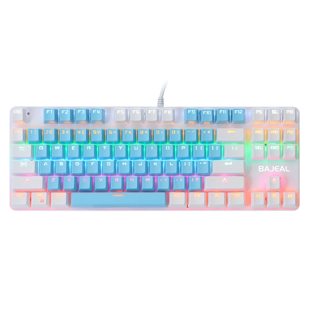 Mechanical Gaming Keyboard Office Caring Computer Supplies 87 Keys Blue Switch K100 USB Wired for Desktop Laptop
Mechanical Gaming Keyboard Office Caring Computer Supplies 87 Keys Blue Switch K100 USB Wired for Desktop Laptop