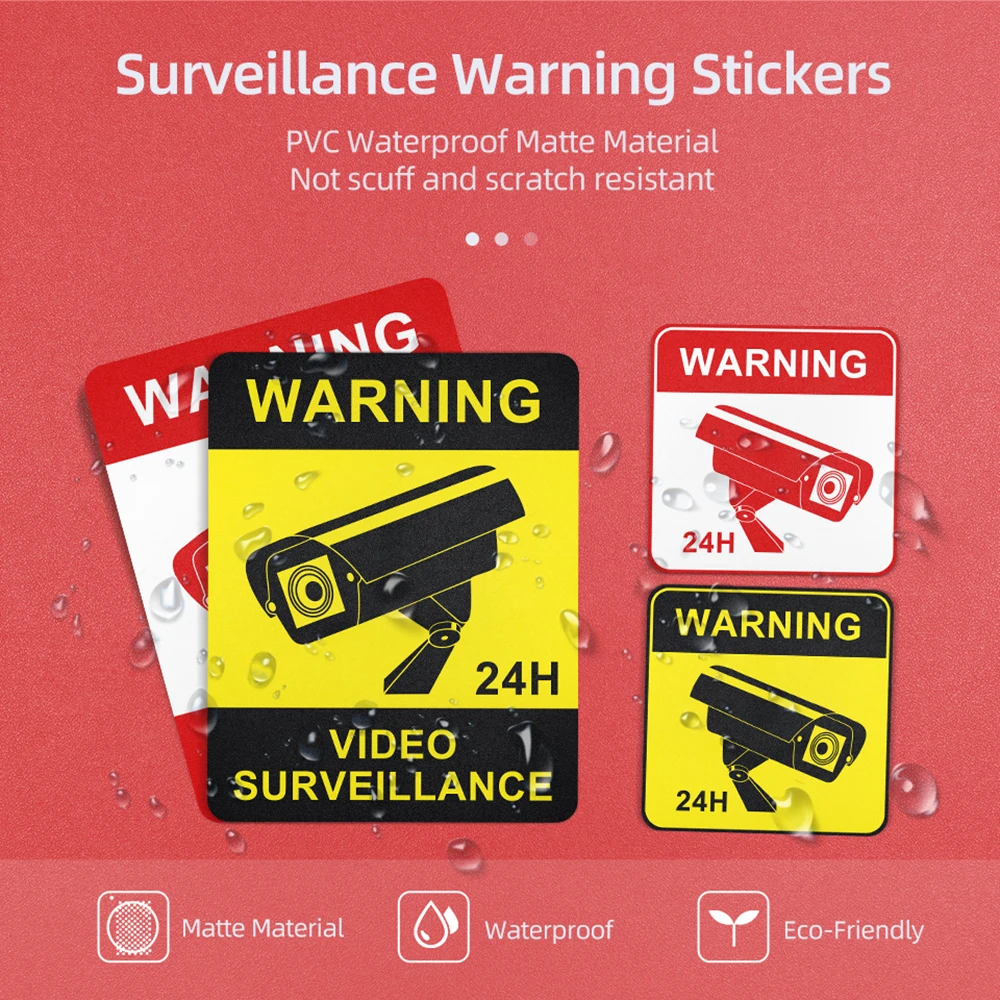 JeaTone 4pcs Warning Stickers CCTV Waterproof Sunscreen Warning Signs Video Surveillance Alarm Stickers Strong Self-adhesive
JeaTone 4pcs Warning Stickers CCTV Waterproof Sunscreen Warning Signs Video Surveillance Alarm Stickers Strong Self-adhesive