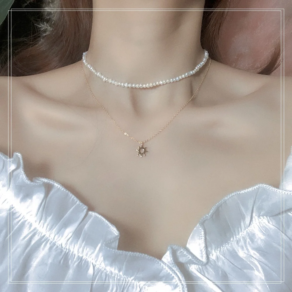 S925 sterling silver sunlight Pearl Necklace Versatile temperament Simplicity trend Free freight double-deck
S925 sterling silver sunlight Pearl Necklace Versatile temperament Simplicity trend Free freight double-deck