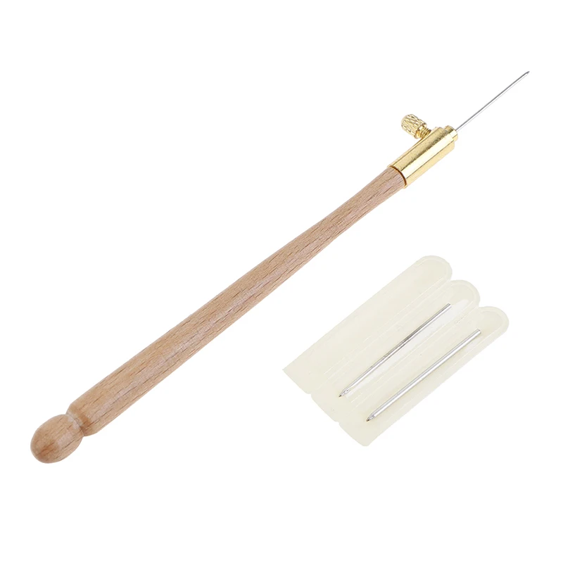 3 in 1 Tambour Sewing Craft Crochet Wooden Handle Crochet Hooks Knitting Tools With 3 Needles French Crochet Embroidery 
3 in 1 Tambour Sewing Craft Crochet Wooden Handle Crochet Hooks Knitting Tools With 3 Needles French Crochet Embroidery