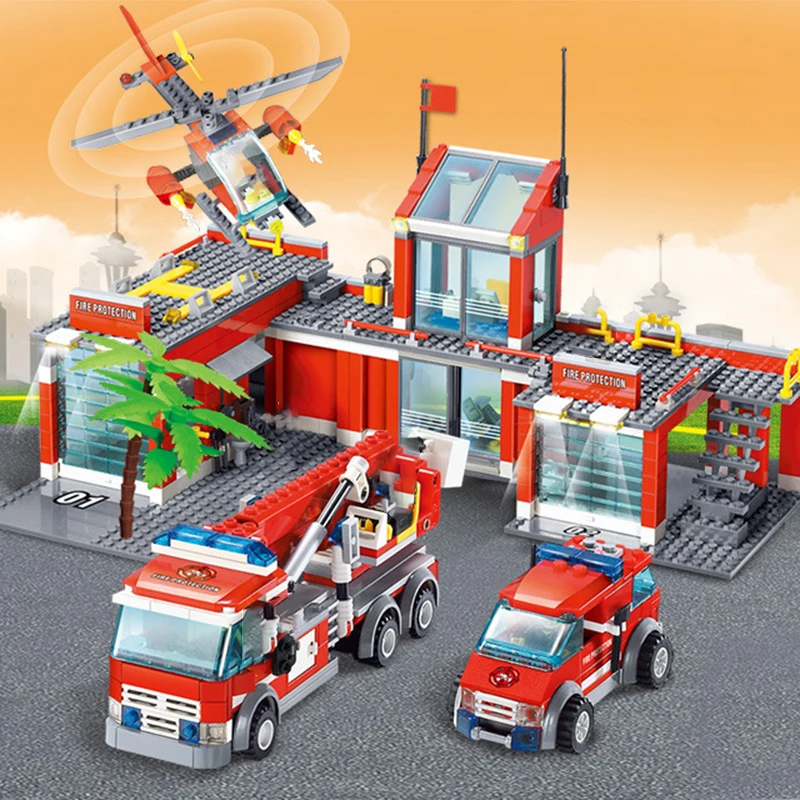 Building Blocks City Fire Station Model Simulation Compatible Construction Firefighter Man Truck Enlighten Bricks Toys Children
Building Blocks City Fire Station Model Simulation Compatible Construction Firefighter Man Truck Enlighten Bricks Toys Children