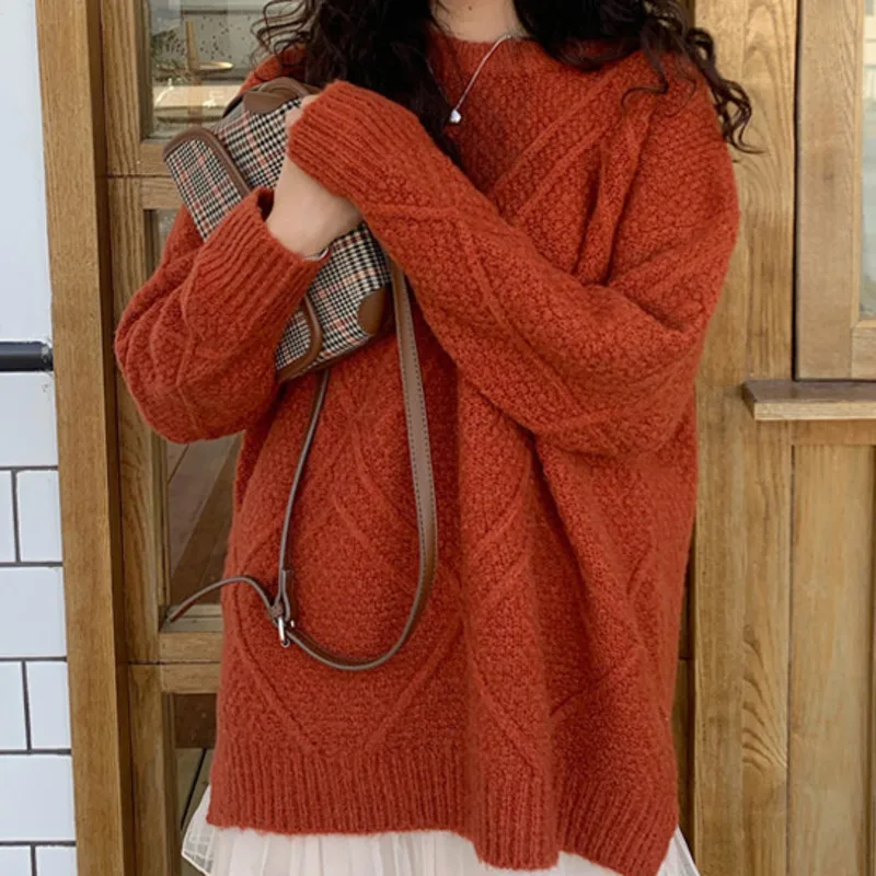 Twist Sweater Women's Spring Autumn Winter Loose Lazy Style 2021 New External Pullover Knitted Top
Twist Sweater Women's Spring Autumn Winter Loose Lazy Style 2021 New External Pullover Knitted Top