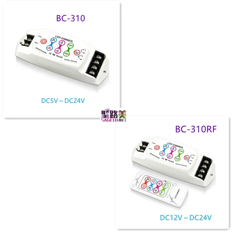 BC-310/RF 8A/2CH LED Dimmer Remote CCT Controller 2 channel Dual Color temperature wireless RF remote for 5050 led lighting
BC-310/RF 8A/2CH LED Dimmer Remote CCT Controller 2 channel Dual Color temperature wireless RF remote for 5050 led lighting