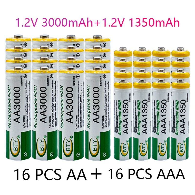 Brand new 1.2V AA 3000mAh Ni MH rechargeable battery + AAA battery 1350MA rechargeable battery Ni MH 1.2V AAA battery
Brand new 1.2V AA 3000mAh Ni MH rechargeable battery + AAA battery 1350MA rechargeable battery Ni MH 1.2V AAA battery