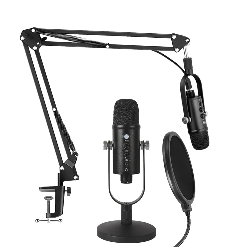 USB Professional Microphone Condenser Recording Podcast Microphone Suspension Arm PC Microphone Adjustable Stand Kit for YouTube
USB Professional Microphone Condenser Recording Podcast Microphone Suspension Arm PC Microphone Adjustable Stand Kit for YouTube