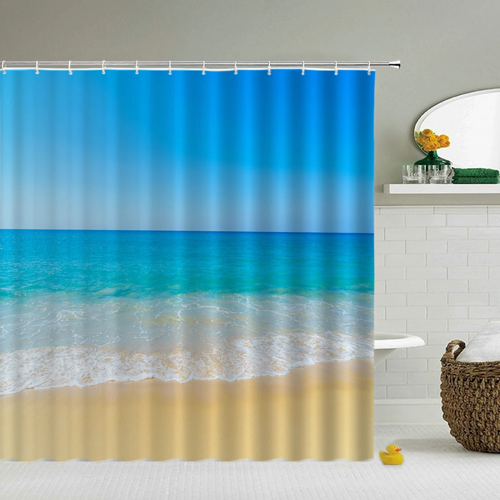 Sea beach scenery shower curtains bathroom shower curtain 3D fabric bath curtain with hooks waterproof bath screen 180*180cm
Sea beach scenery shower curtains bathroom shower curtain 3D fabric bath curtain with hooks waterproof bath screen 180*180cm
