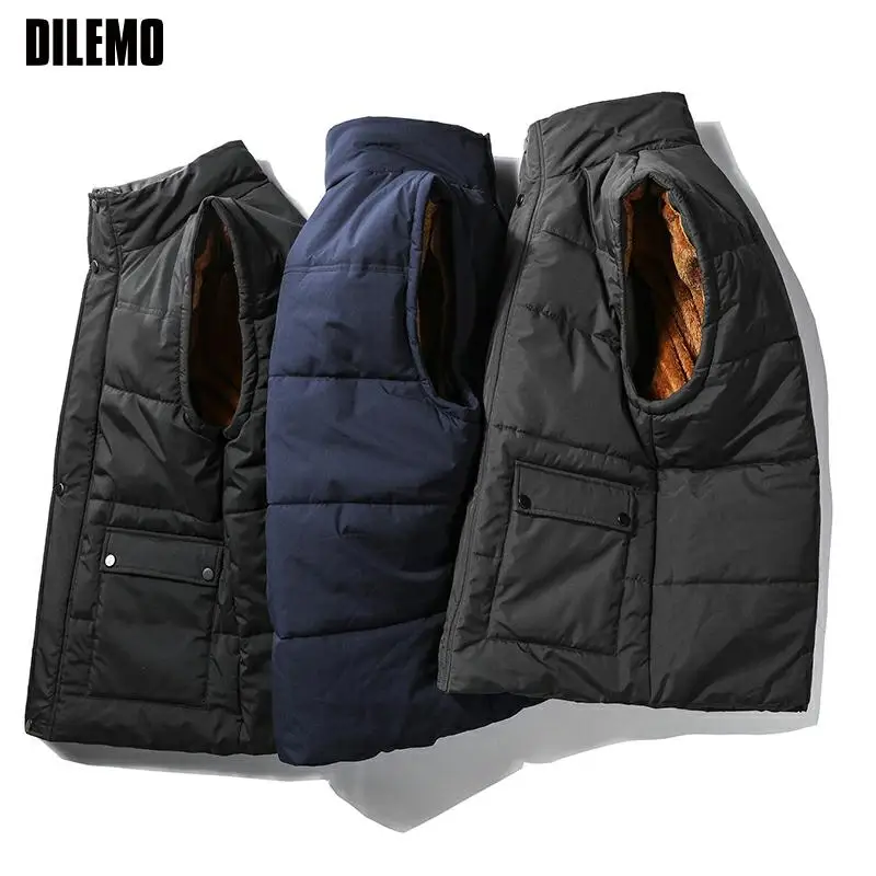 Padded Thick Velvet New Brand Casual Fashion Sleeveless Vest Jacket Autumn Winter Warm Waistcoat Coat Korean Mens Clothes 2021
Padded Thick Velvet New Brand Casual Fashion Sleeveless Vest Jacket Autumn Winter Warm Waistcoat Coat Korean Mens Clothes 2021