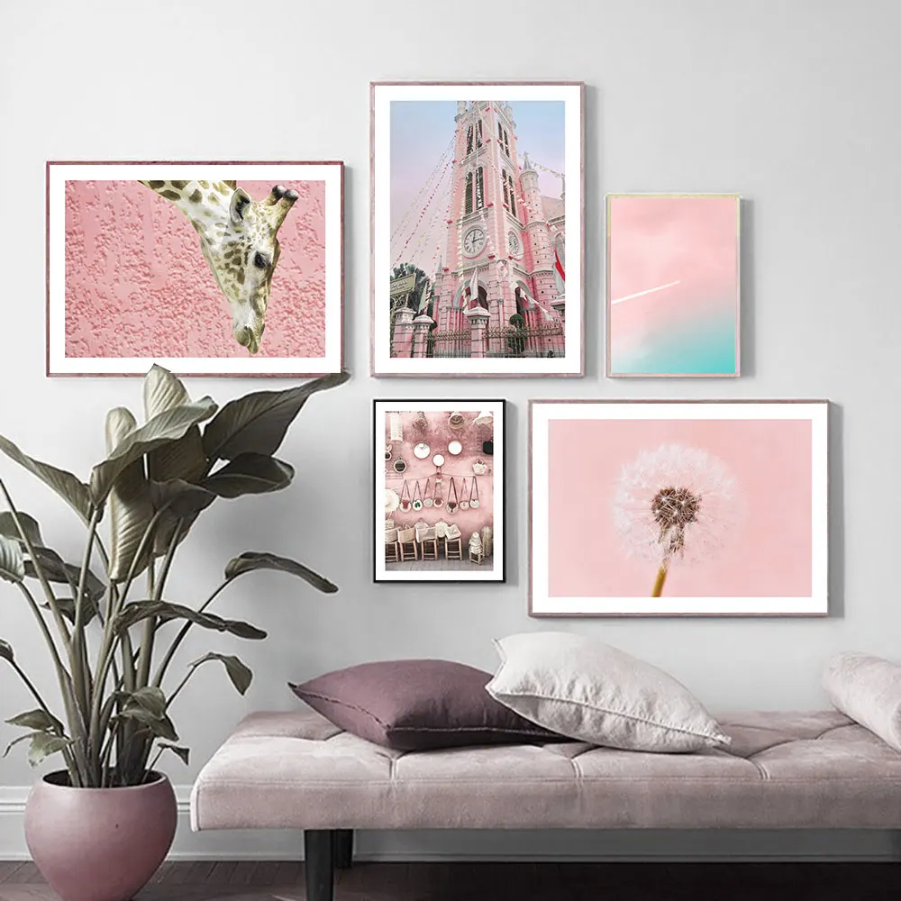 Pink Church Dandelion Giraffe Poster Wall Art Landscape Canvas Painting Nordic Canvas Painting Wall Art Pictures For Bedroom
Pink Church Dandelion Giraffe Poster Wall Art Landscape Canvas Painting Nordic Canvas Painting Wall Art Pictures For Bedroom