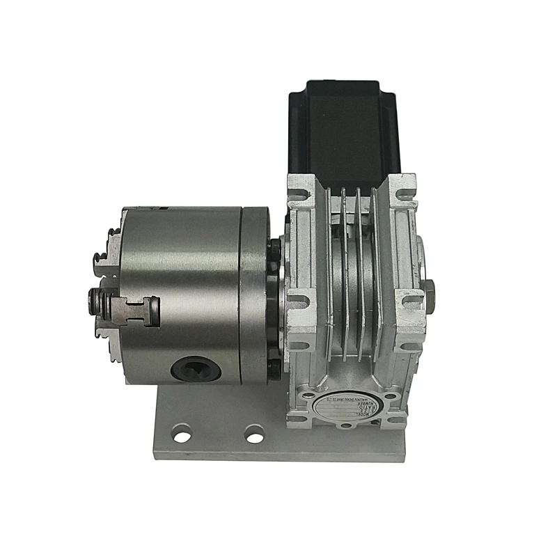 Rotary Axis 80mm 4-Jaw Chuck CNC Tailstock Center Height 70MM 57 Stepper Motor 3A for Wood Metal CNC Engraving Milling Machine
Rotary Axis 80mm 4-Jaw Chuck CNC Tailstock Center Height 70MM 57 Stepper Motor 3A for Wood Metal CNC Engraving Milling Machine