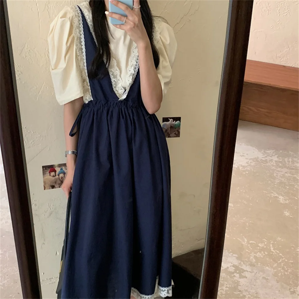 Alien Kitty 2021 French Summer Puff Sleeves Bottom Gentle T-Shirts Sweet Loose Fashion Women Prom Slip Dress 2 Piece Sets Suits
Alien Kitty 2021 French Summer Puff Sleeves Bottom Gentle T-Shirts Sweet Loose Fashion Women Prom Slip Dress 2 Piece Sets Suits