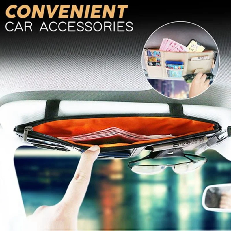 Car Styling Visor Organizer Auto Sun Visor Storage Pouch Car Organizer Sunglasses Holder Card Organizer Ticket Pocket Pen Holder
Car Styling Visor Organizer Auto Sun Visor Storage Pouch Car Organizer Sunglasses Holder Card Organizer Ticket Pocket Pen Holder