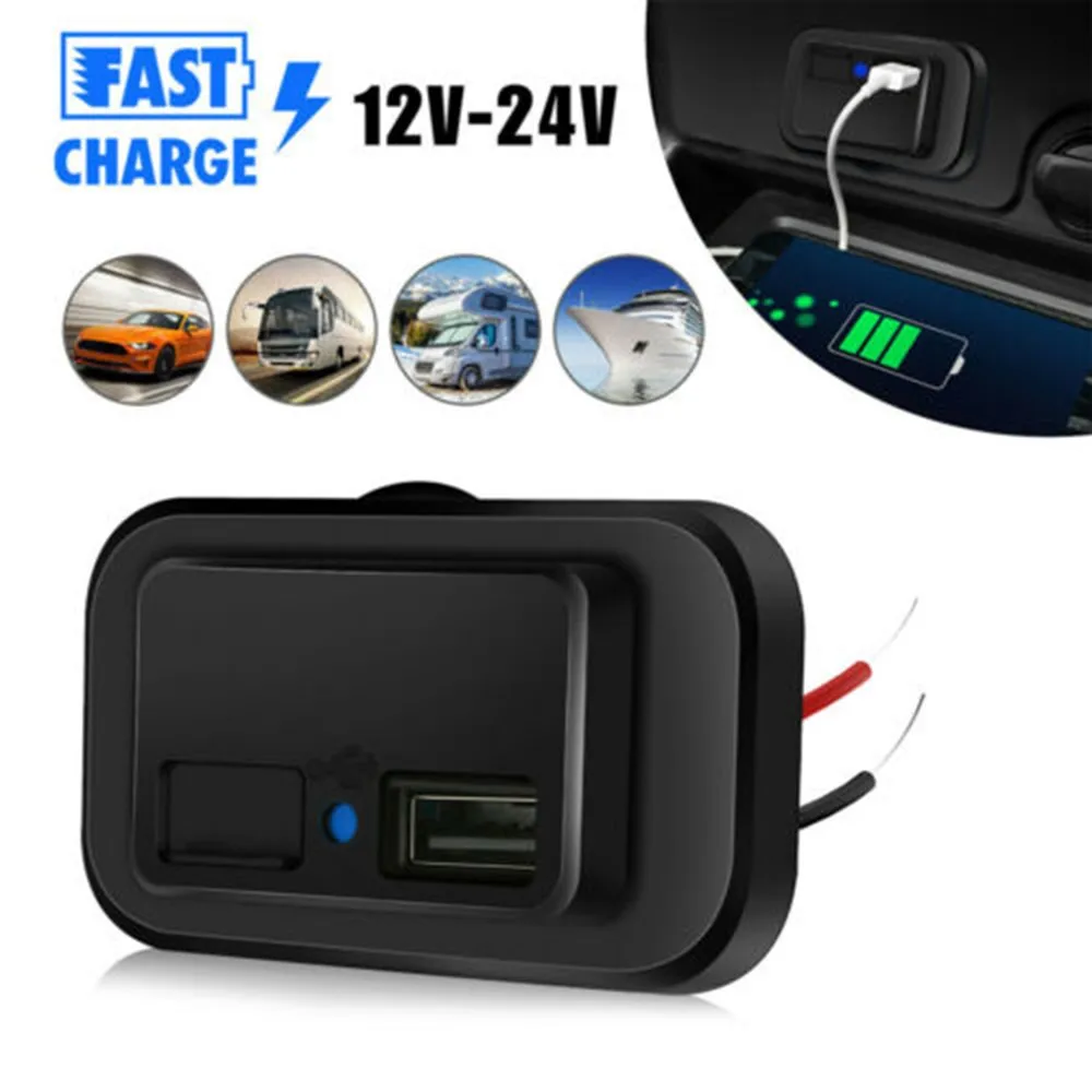 Автомобильное зарядное устройство с двумя USB-портами, 12 В, 24 В, 3,1 А, для автомобилей, мотоциклов, лодок, автофургонов
Автомобильное зарядное устройство с двумя USB-портами, 12 В, 24 В, 3,1 А, для автомобилей, мотоциклов, лодок, автофургонов