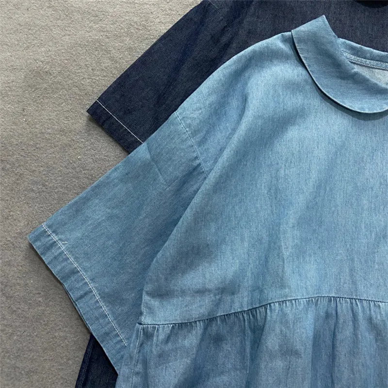 Johnature New Japanese Denim Loose Women Blouses 2021 Summer Casual Turn-down Collar Short Sleeve Button Female Shirts
Johnature New Japanese Denim Loose Women Blouses 2021 Summer Casual Turn-down Collar Short Sleeve Button Female Shirts