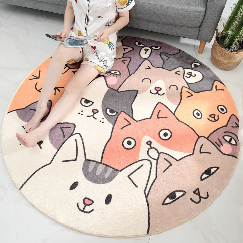 Non-Slip Gaming Mat Cute Cartoon Animals Round Carpet Rug Print Floor Mat Carpets For Living Room Bedroom Outdoor Rugs Tapete
Non-Slip Gaming Mat Cute Cartoon Animals Round Carpet Rug Print Floor Mat Carpets For Living Room Bedroom Outdoor Rugs Tapete