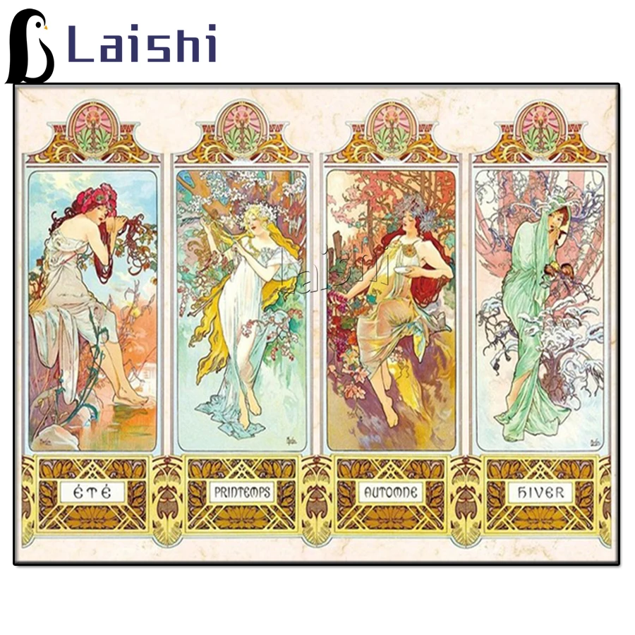 5D Diy Diamond Painting Famous paintings four seasons Cross Stitch Full Square Round Diamond Embroidery For Decoration Gift
5D Diy Diamond Painting Famous paintings four seasons Cross Stitch Full Square Round Diamond Embroidery For Decoration Gift