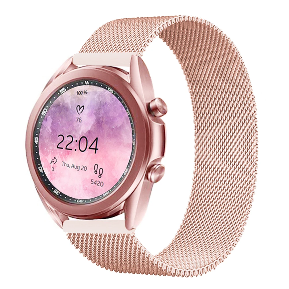 Galaxy watch active 2 strap Stainless Steel Magnetic loop 20mm 22mm Strap Bracelet for Samsung Active 2 Band Glaxy watch 3 45mm
Galaxy watch active 2 strap Stainless Steel Magnetic loop 20mm 22mm Strap Bracelet for Samsung Active 2 Band Glaxy watch 3 45mm
