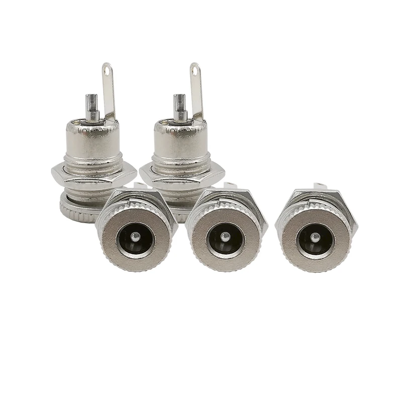 5Pcs Metal 5.5 x 2.1mm DC Socket Jack Connector 5.5-2.1mm Female Panel Mount Adapter + 5.5*2.1mm Waterproof Cap DC-099 DC099 
5Pcs Metal 5.5 x 2.1mm DC Socket Jack Connector 5.5-2.1mm Female Panel Mount Adapter + 5.5*2.1mm Waterproof Cap DC-099 DC099