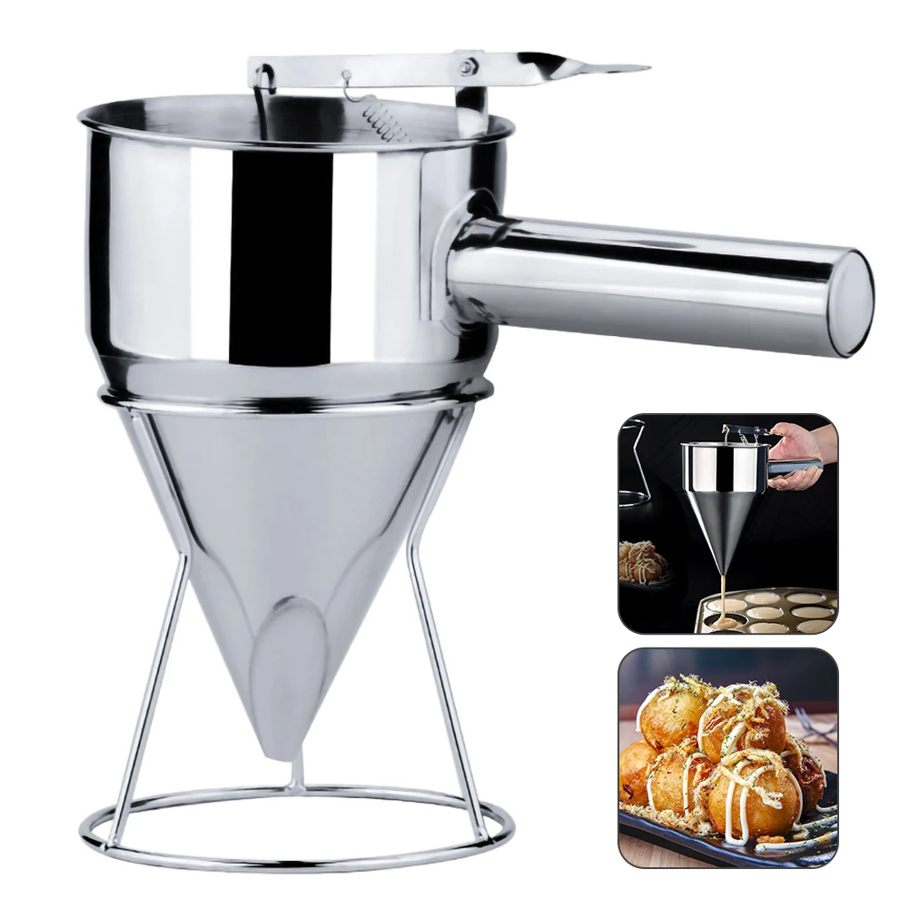 Stainless Steel Plunger Funnel with Funnel Drip Cream Sauce Stand Small Octopus Balls Tool With Rack Baking Cupcake Kitchen tool
Stainless Steel Plunger Funnel with Funnel Drip Cream Sauce Stand Small Octopus Balls Tool With Rack Baking Cupcake Kitchen tool